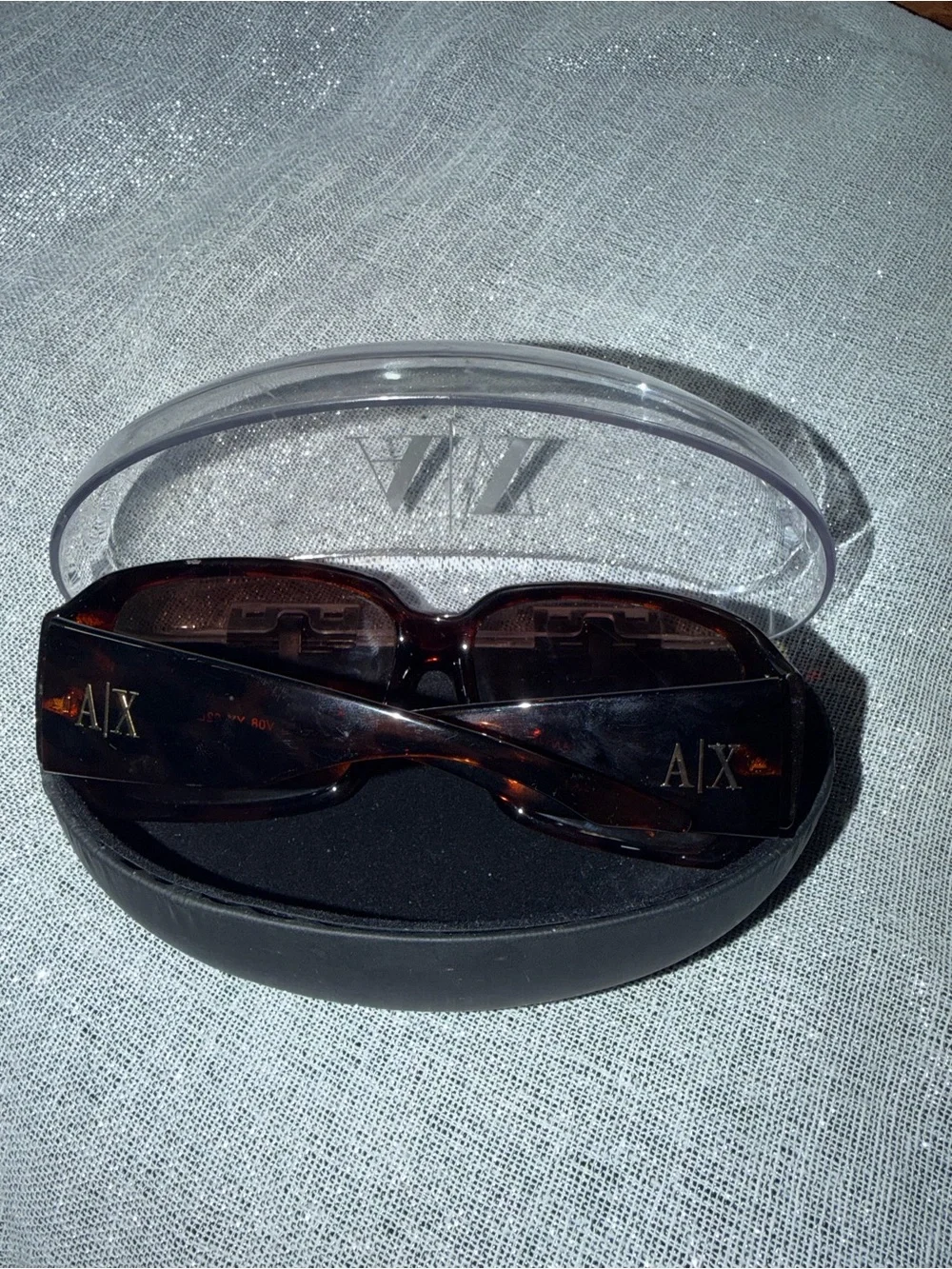 A|X Armani Exchange AX028/S Tortoiseshell Butterfly Sunglasses Vtg + Case
